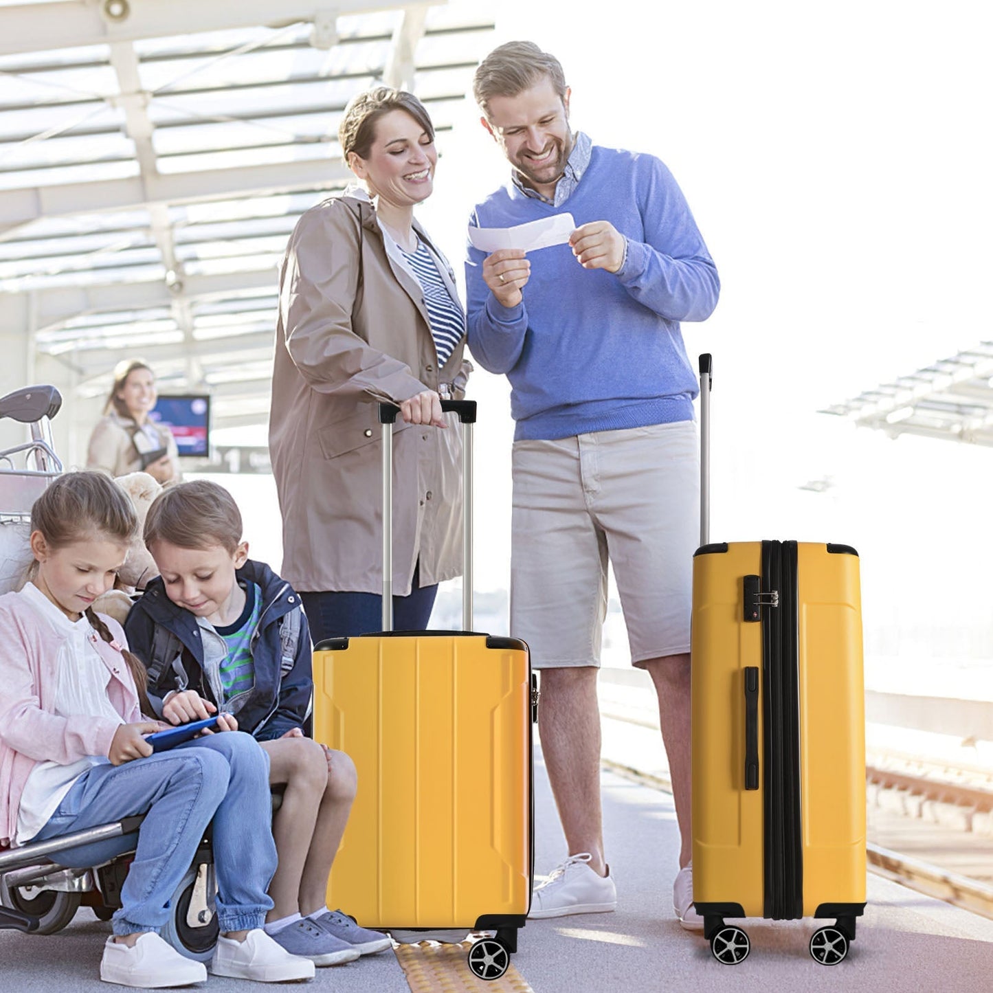 Luggage Sets 2 Piece, Hardshell ABS Lightweight and Expandable(only