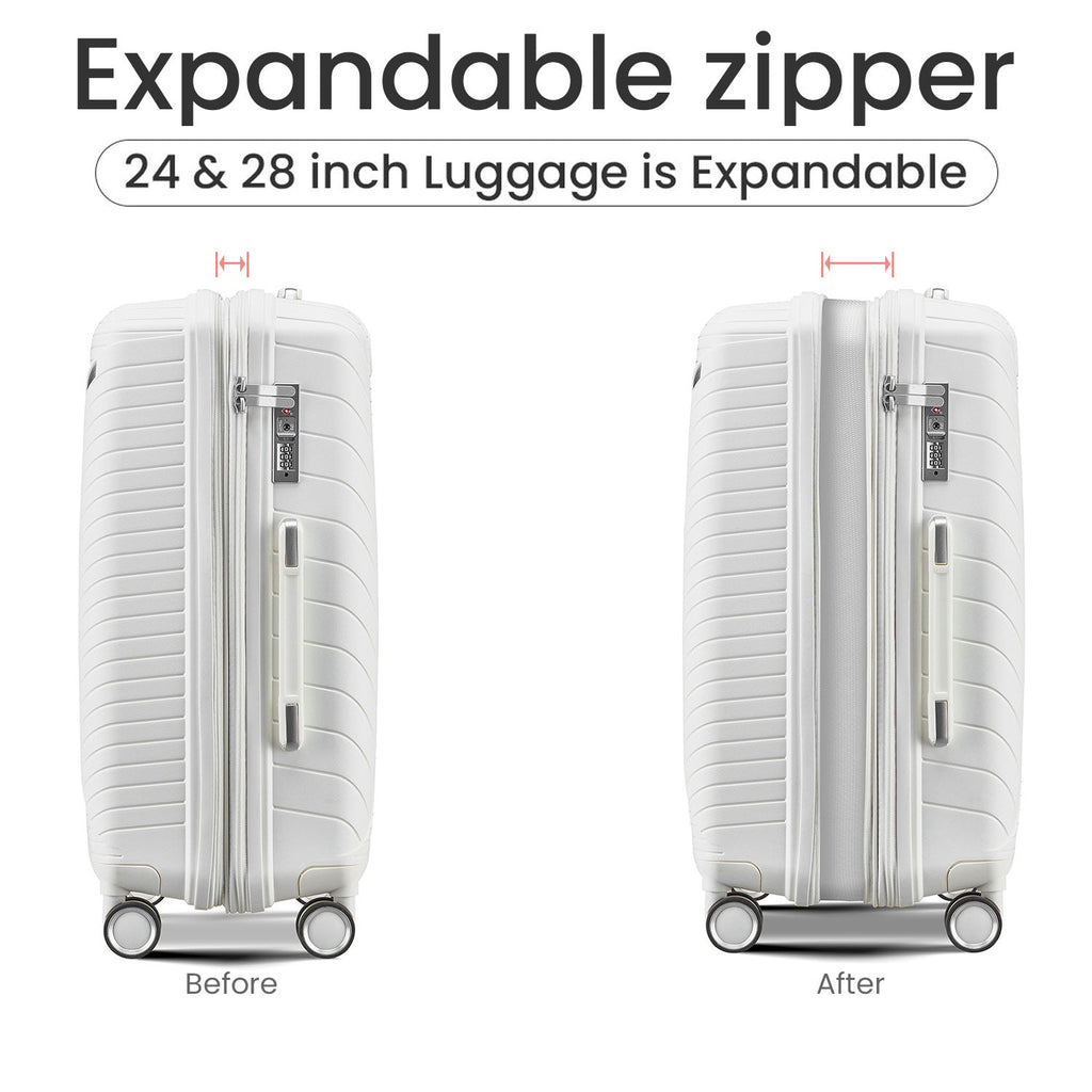 Luggage Sets 4 Piece(14/20/24/28), Expandable Lightweight Suitcase